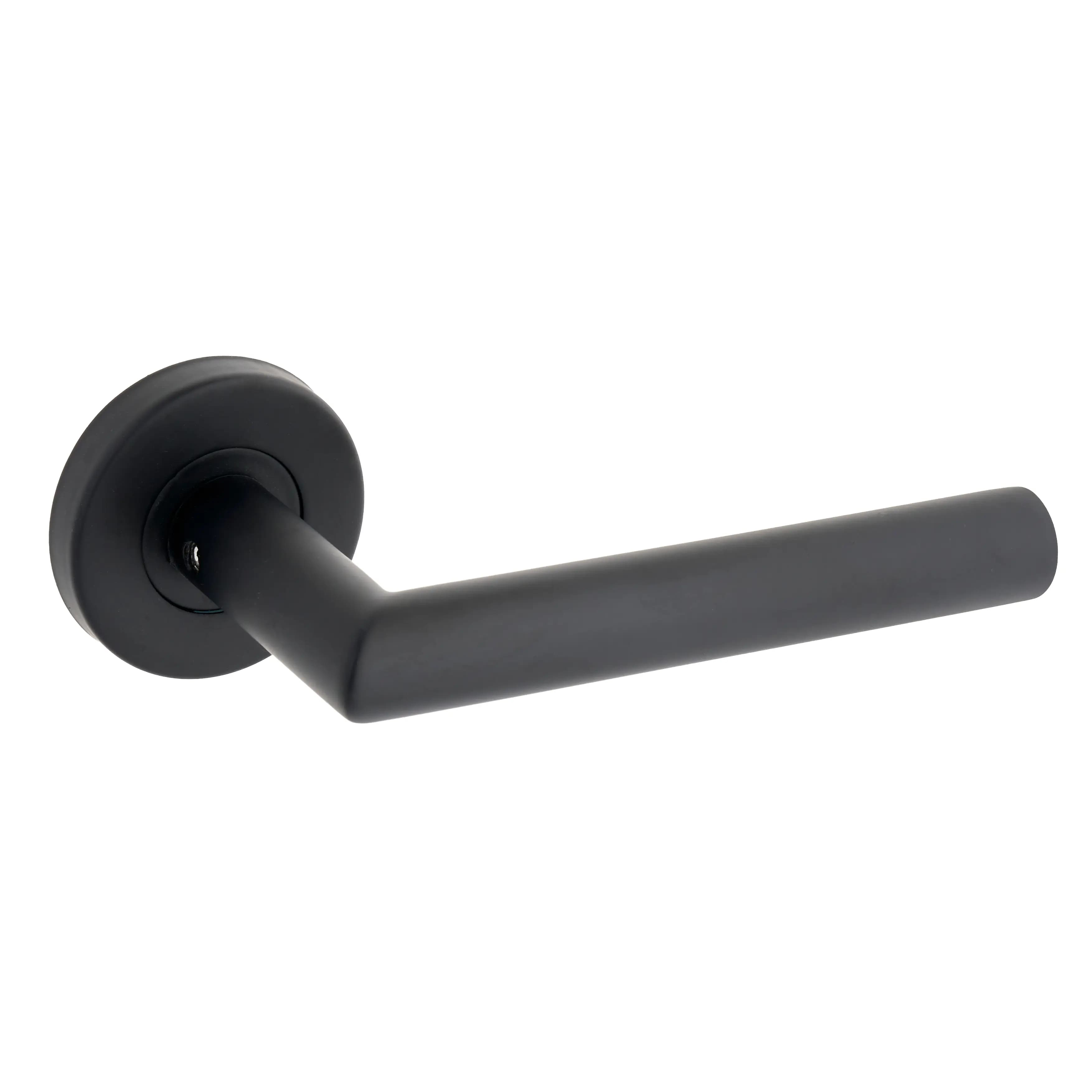 Eros Lever On Rose Door Handle Pack - Matte Black - Pair - Internal - Designer Levers