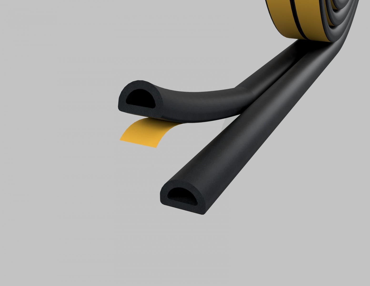 Stormguard EPDM 'D' Strip Window & Door Draught Seal - 100m Roll - Black