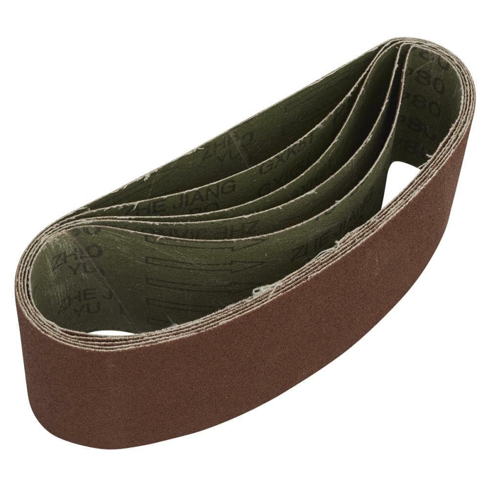 Sealey SB80457 Sanding Belt 76 X 457Mm 80Grit Pack Of 5