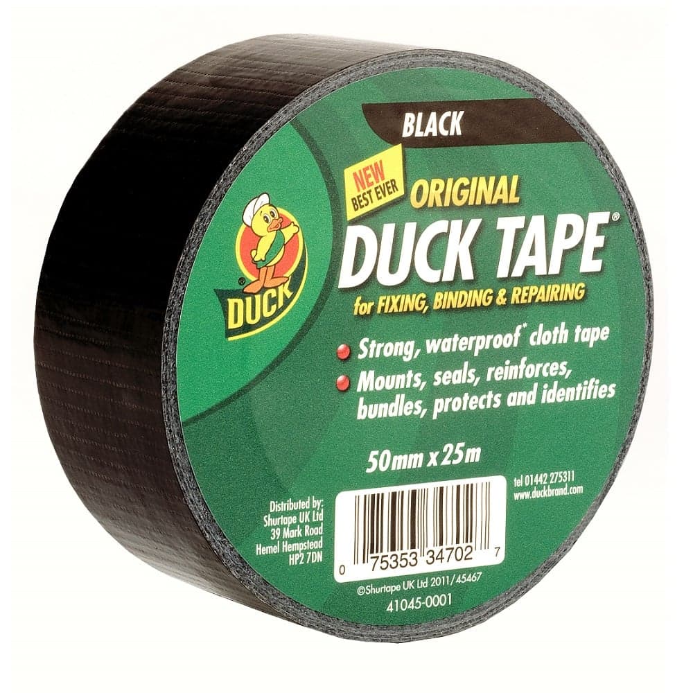 Shurtape - Duck Tape Original | 50Mm X 50M | Black | Pack 1 SHU222228