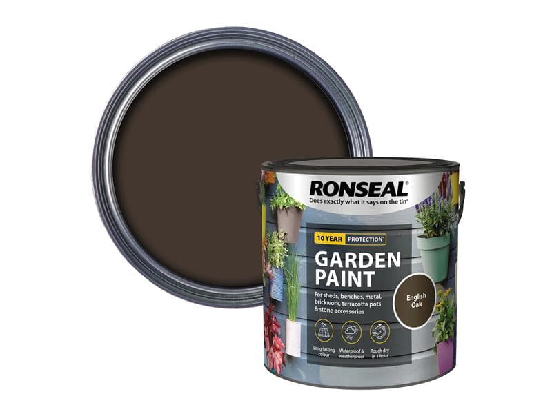 Ronseal 37429 Garden Paint English Oak 2.5 Litre