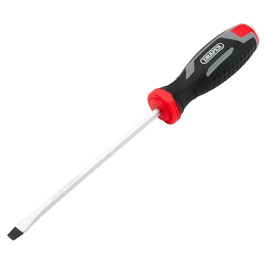 Draper Pound Thru Slotted Soft Grip Screwdriver Sl6.5 X 150Mm Pk 1 13464
