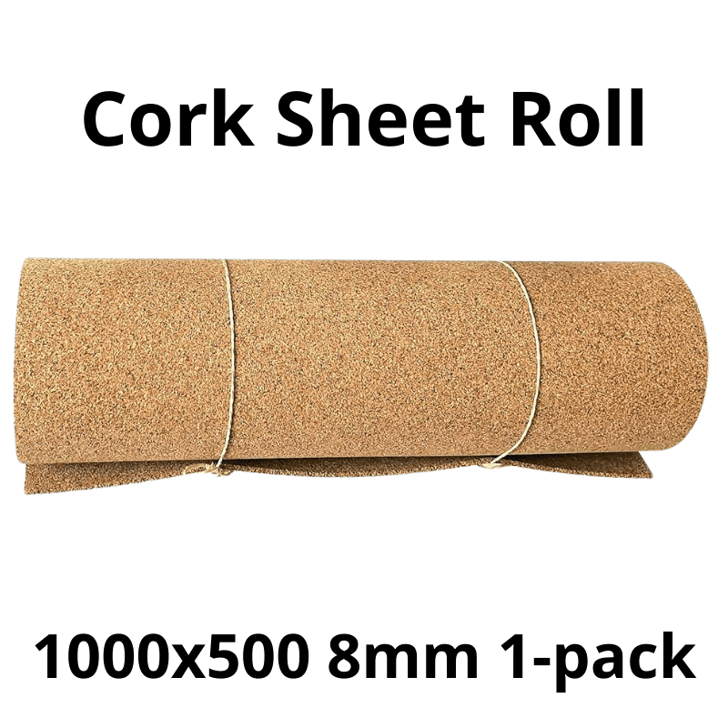 Cork Sheet Roll - 1000x500mm - 8mm - Décor and DIY - Pack of 1