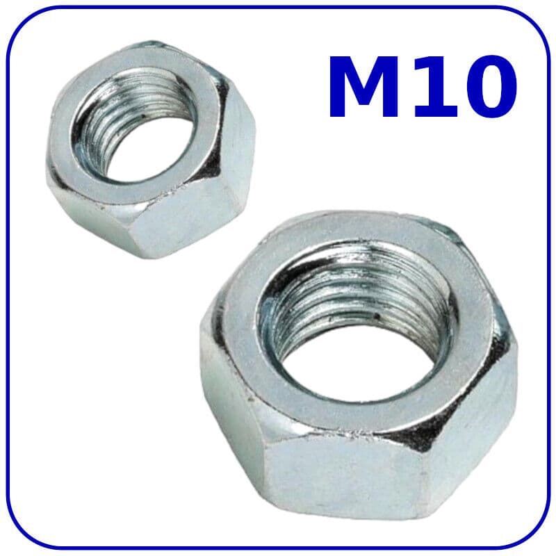 M10 NUTS FULL DIN 934 GRADE 8