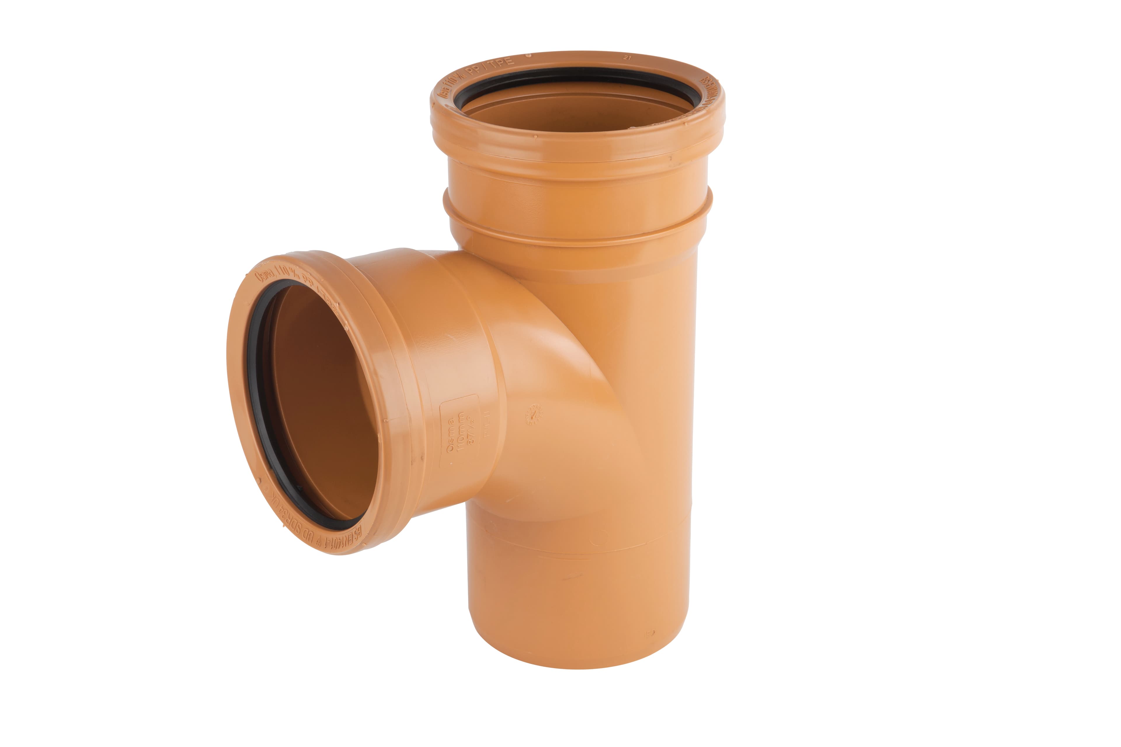 Osmadrain Drainage Equal Junction 87 Degree Single Socket 110mm