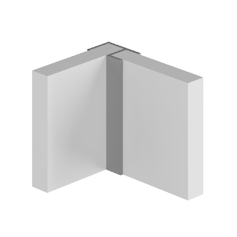 Multipanel Wall Panel Profile Type 100 Flush Corner Profile Bright Polished Silver