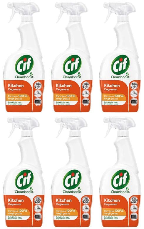 6 x Cif Kitchen Spray Cleanboost 700 Ml