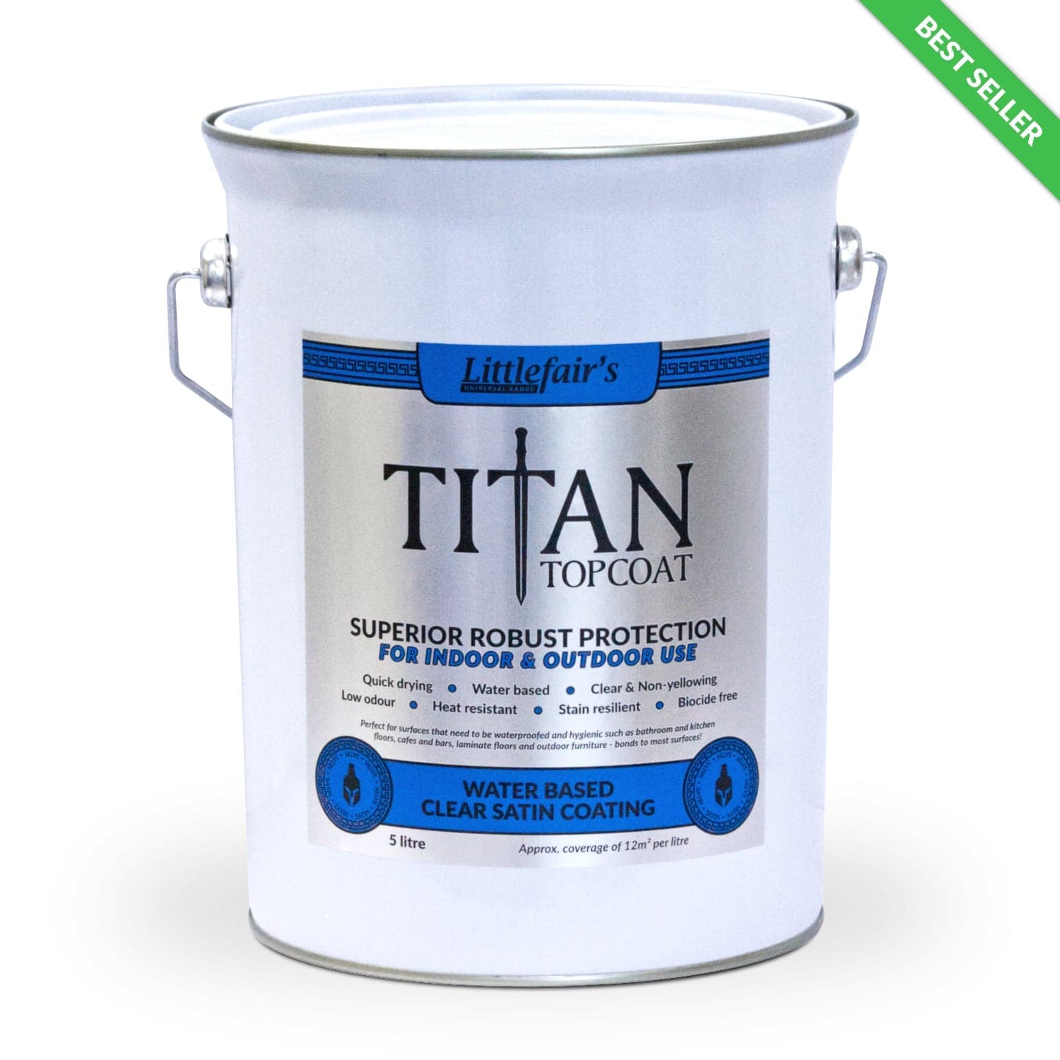 Titan Topcoat Varnish Clear Wood Finish - Biocide Free, UV Protection - Low Odour Matt/Satin/Gloss