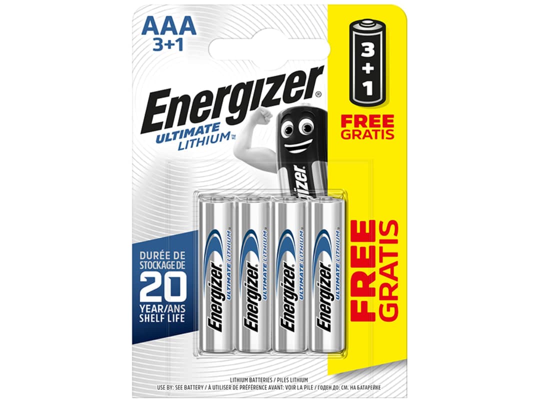 Energizer® Ultimate Lithium AAA x 3 +1 FOC S5716 S5716