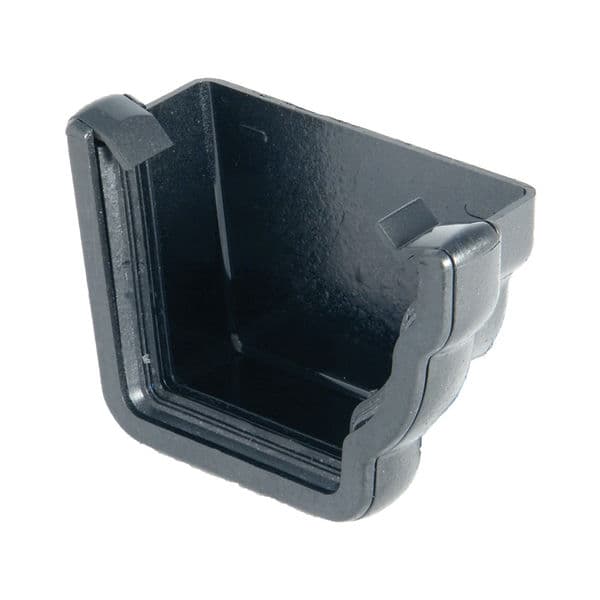 FloPlast Cast Iron Effect Ogee Gutter External Stopend Right Hand - 110mm x 80mm