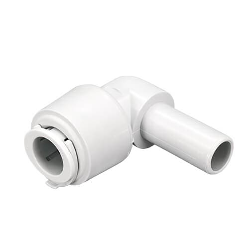 FloPlast Flofit+ Push Fit Stem Elbow - 15mm - Pack of 5