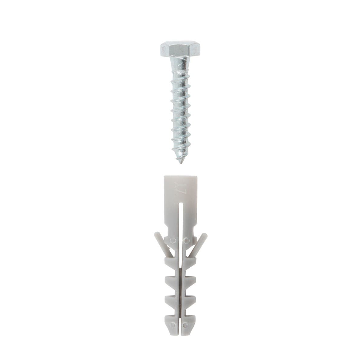 Self Drilling Coach Screw & Wall Plug - Zinc Plated - M6 x 50mm - Pack of 10 - Hardware Solutions