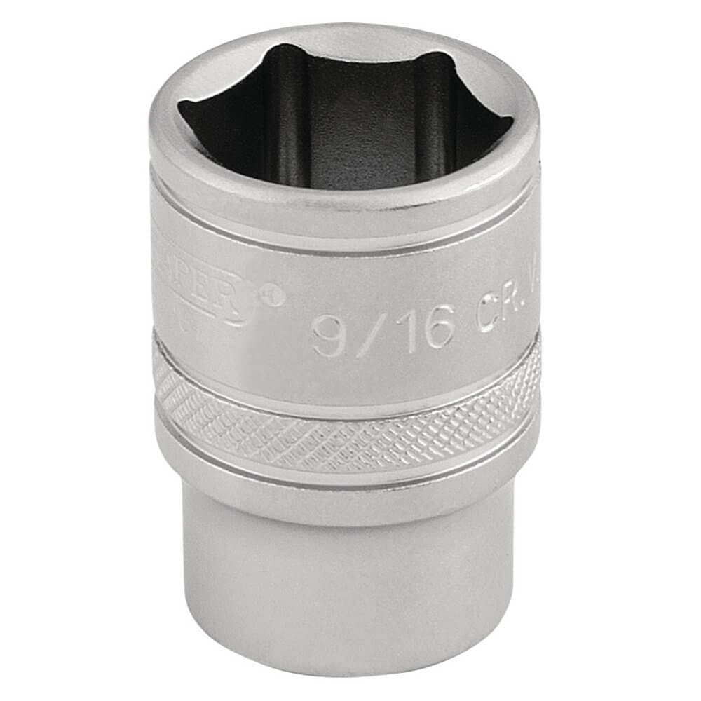 Draper Expert 16571 6 Point Imperial Socket 3/8in Sq. Dr. 9/16in each