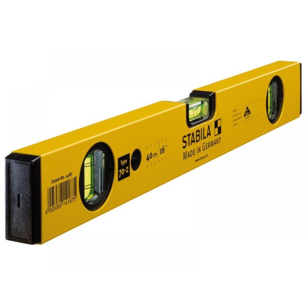 Stabila 14187 70-2-40 Double Plumb Spirit Level 3 Vial 40Cm