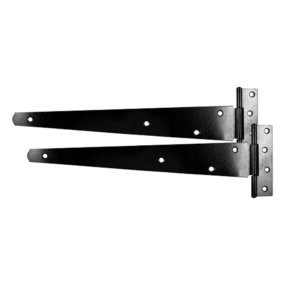 Timco MTH18B Pair Of Medium Tee Hinges - Black 18in