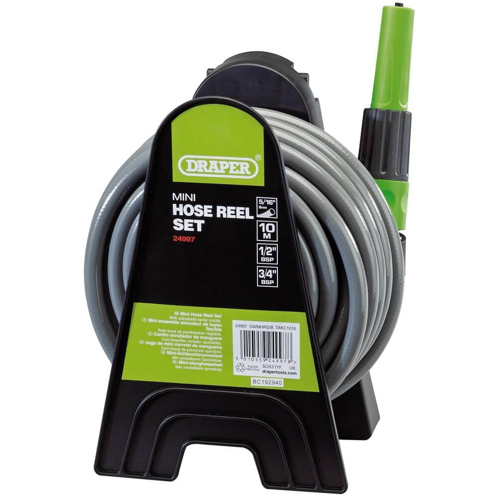 Draper 24997 Mini Hose Reel Set 8Mm Bore 10M per set 1