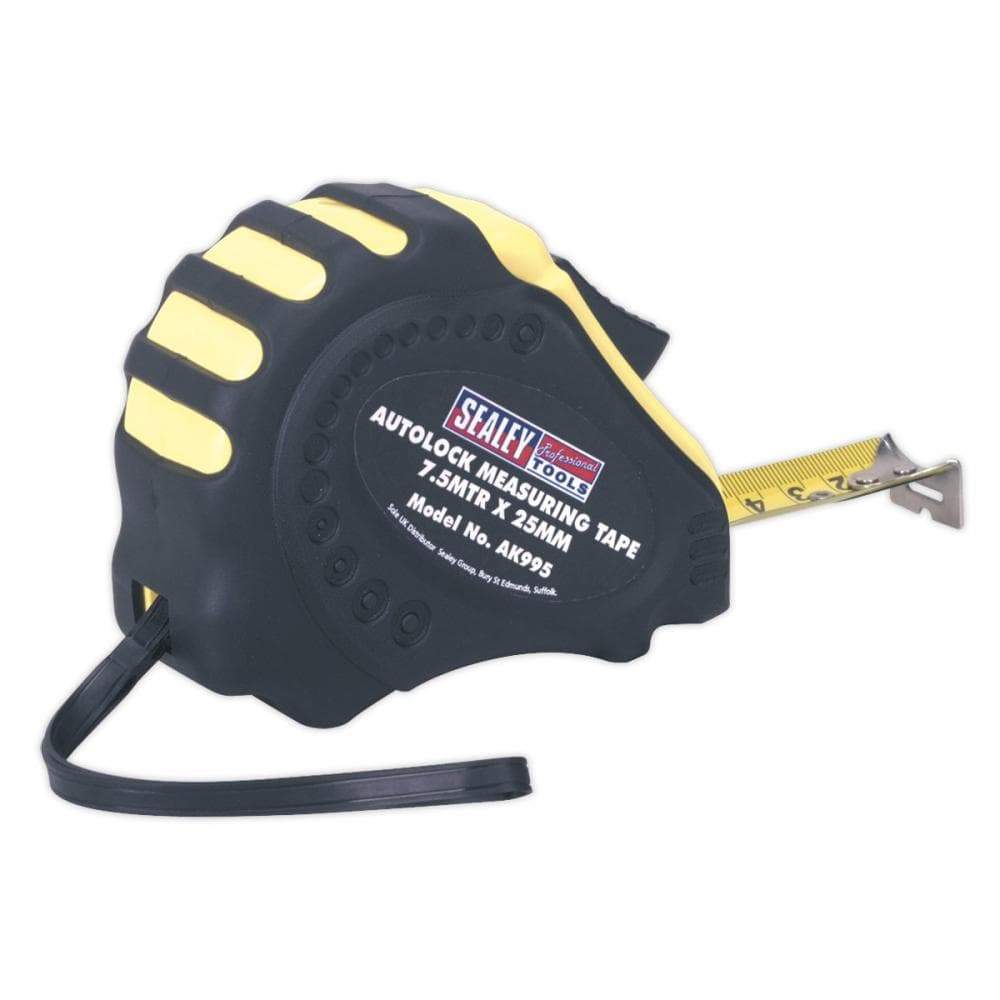 Sealey AK995 Auto Lock Tape Measure 7.5M(25Ft) X 25Mm - Metric/Imperial
