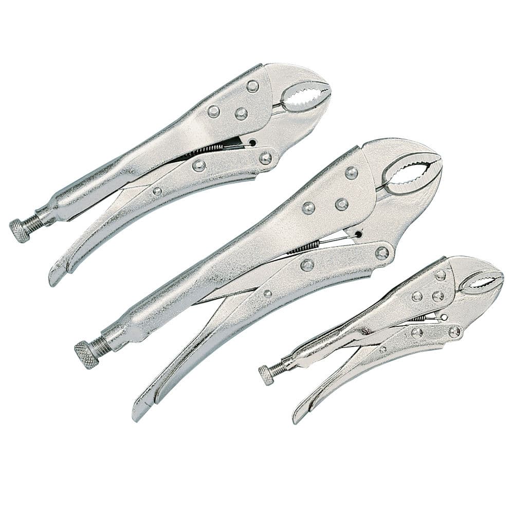 Clarke 1800116 Cht116 3 Piece Lock Grip Plier Set