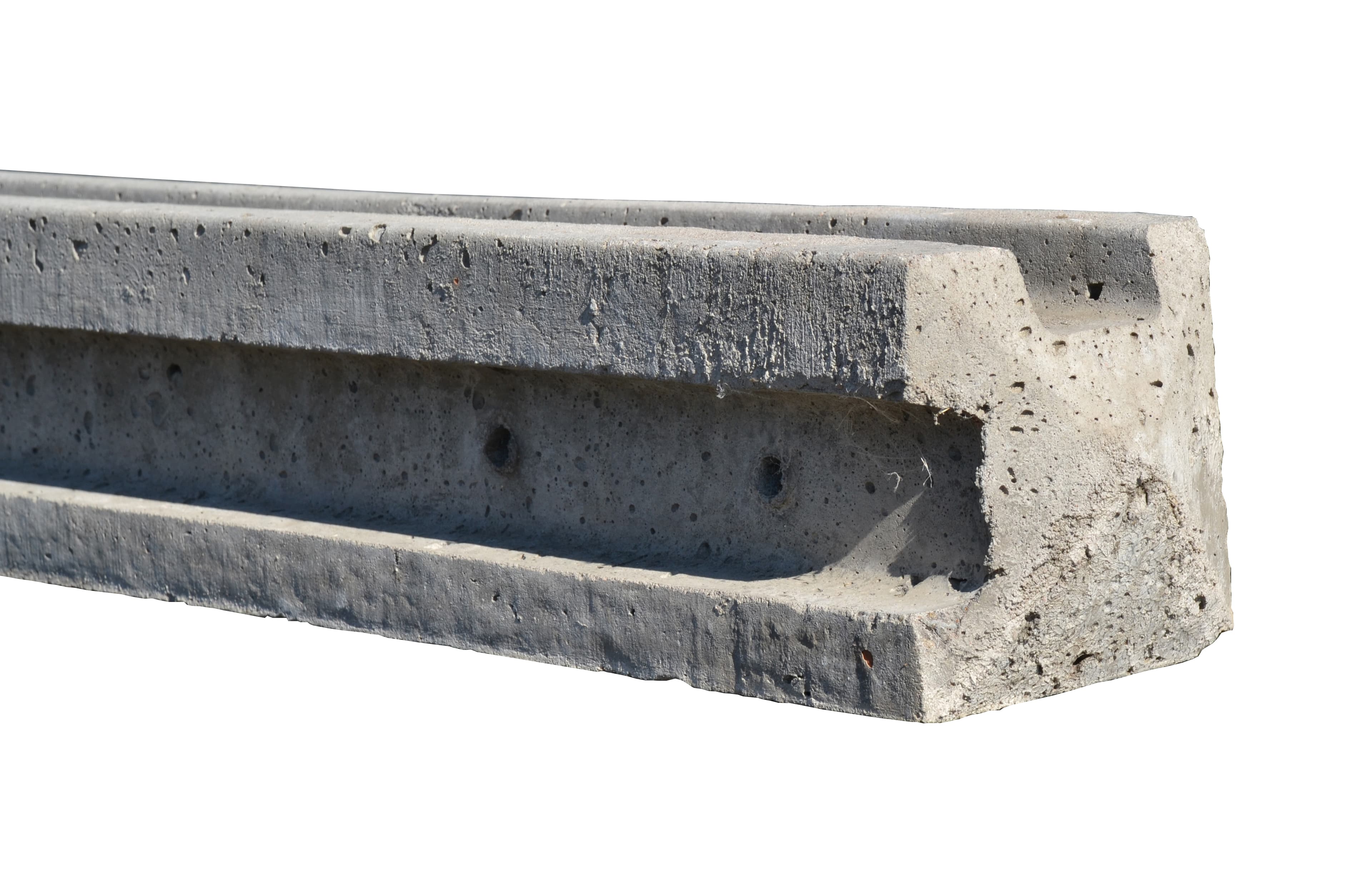 Supreme Concrete Lightweight Corner Slotted Fence Post, 2440x125x125mm