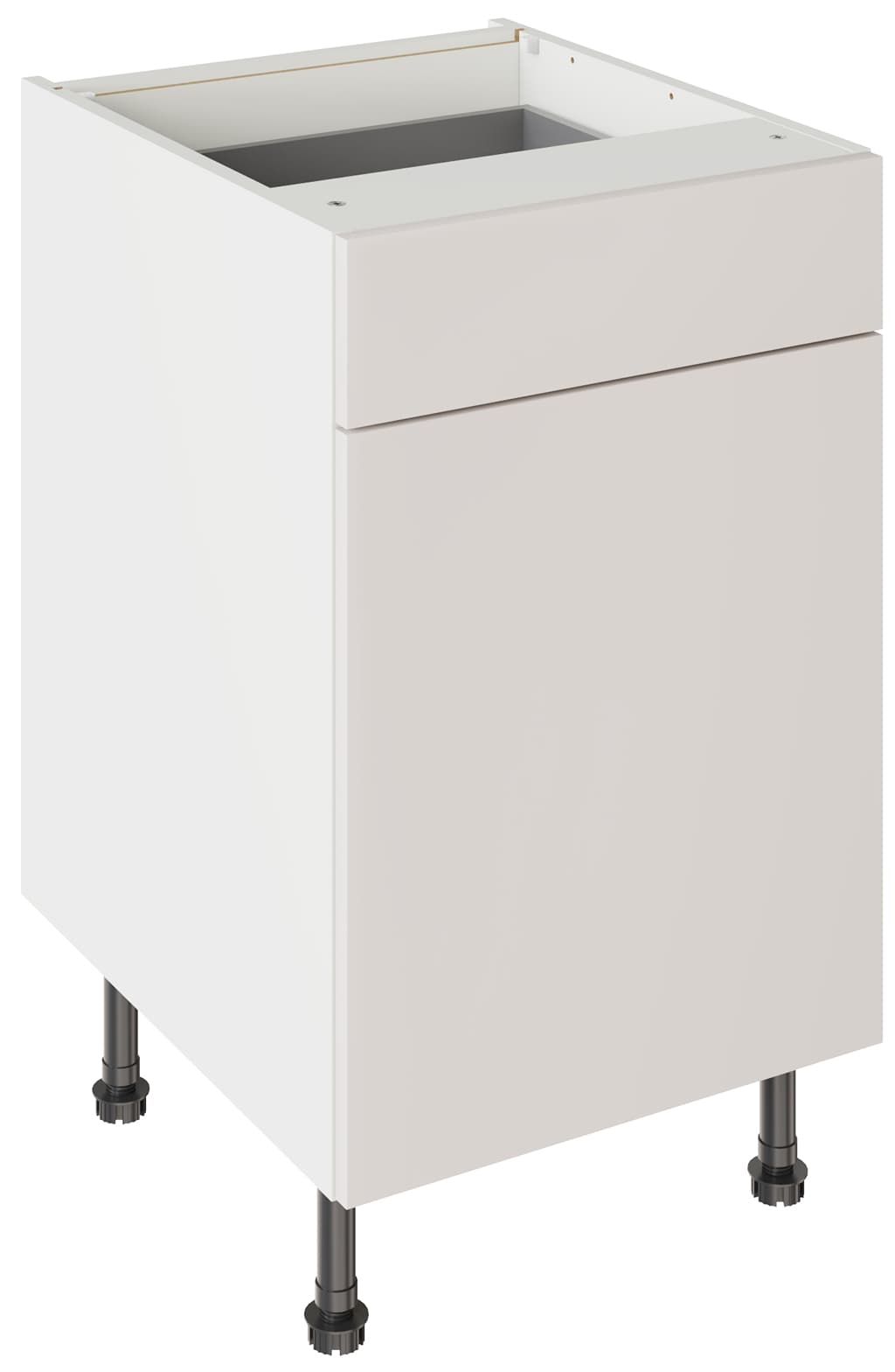 Flatpack 500 Drawerline Base Cabinet Slab Supermatt Light Grey