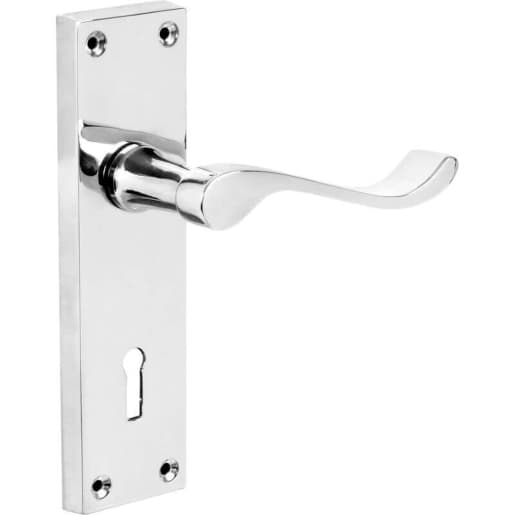 4Trade Victorian Scroll Lever Lock Handle Chrome
