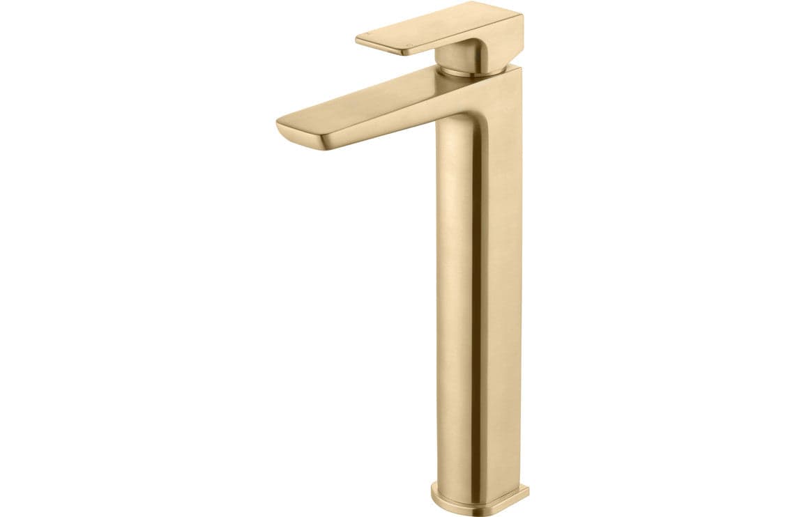 Insk Tall Basin Mixer - Brushed Brass