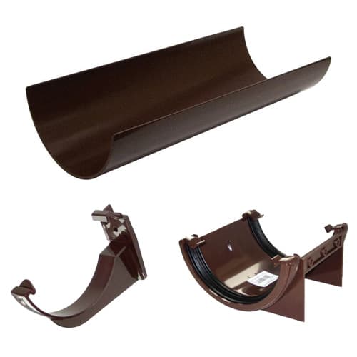 FloPlast Half Round Gutter Brown Test Kit