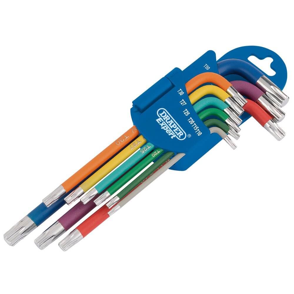 Draper Expert 66143 Draper Tx-Star® Metric Coloured Long Arm Key Set (9 Piece) per set