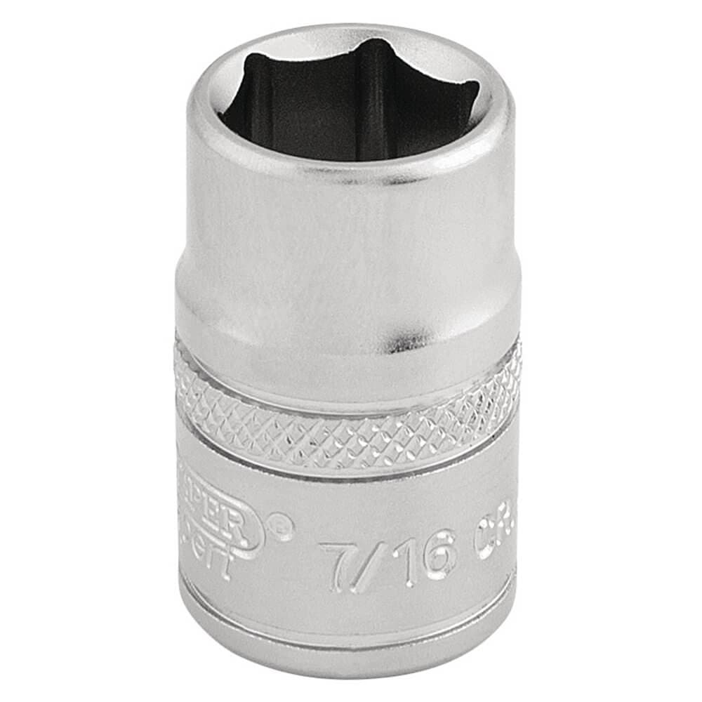 Draper Expert 16551 6 Point Imperial Socket 3/8in Sq. Dr. 7/16in each