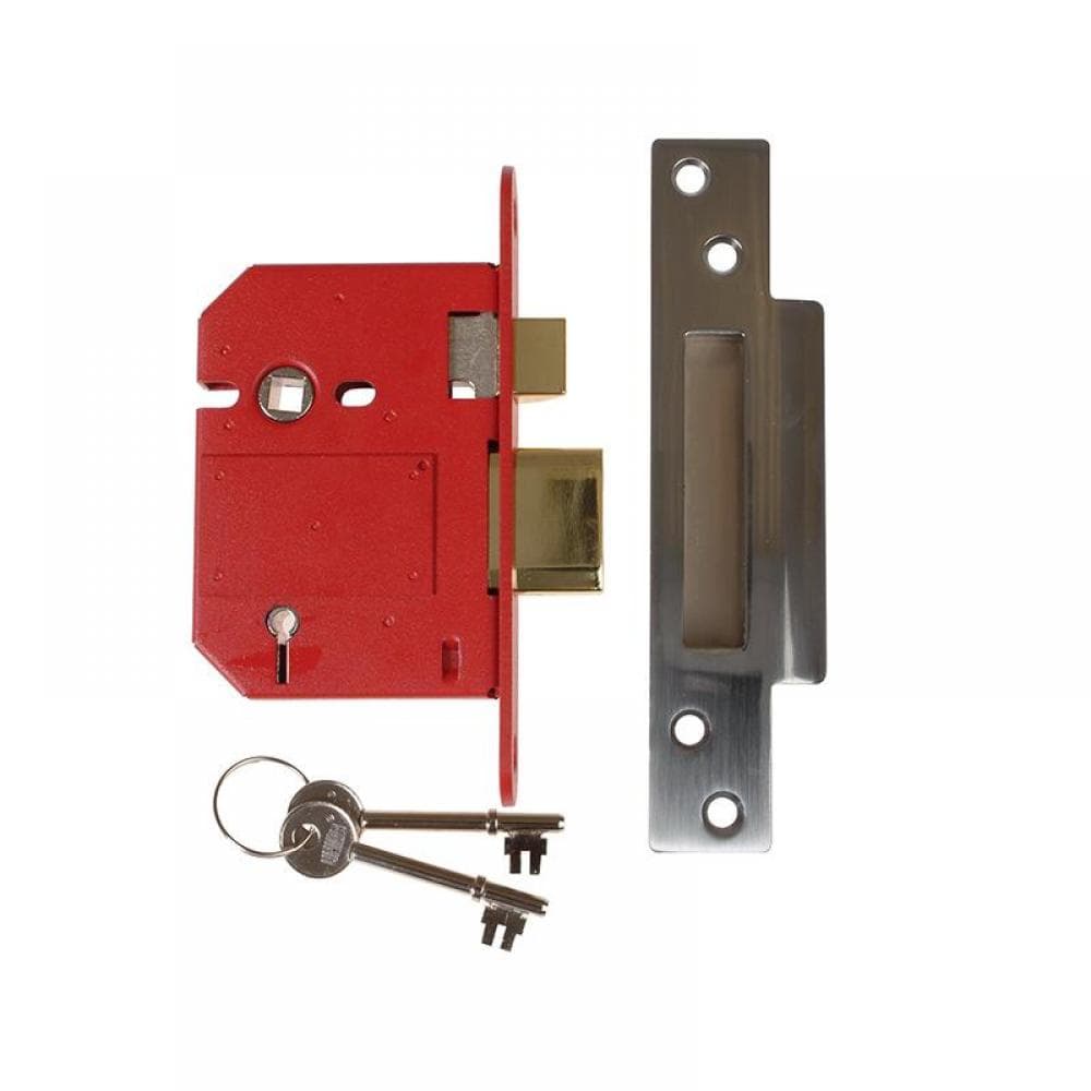 Union Y2200S-SC-3.0 Strongbolt 2200S Bs 5 Lever Mortice Sashlock Satin Chrome 81Mm Visi