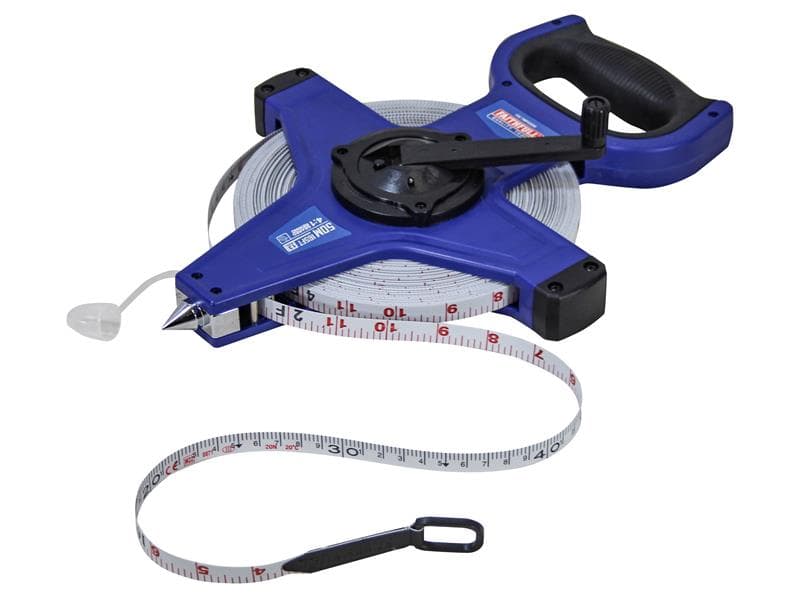 Faithfull Fast Rewind Open Long Tape 50M/165Ft (Width 13Mm)
