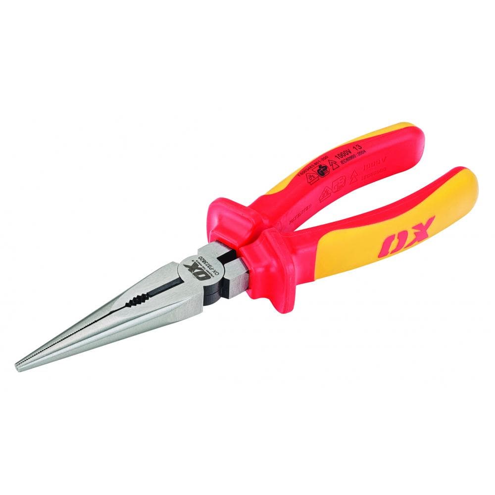 Ox Tools OX-P323820 Ox Pro Vde Long Nose Pliers - 200Mm (8in) EA