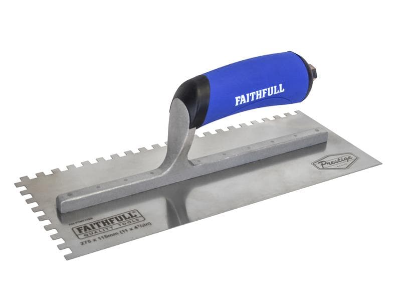 Faithfull FAI024 Prestige Notched Trowel 275 X 115Mm (11 X 4.1/2In) 6Mm Notch