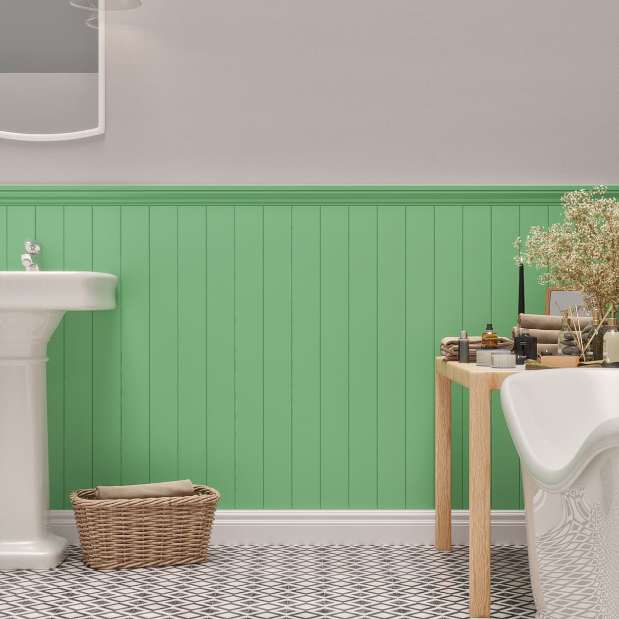 Bristol Tongue & Groove MDF Half Wall Panelling Kit