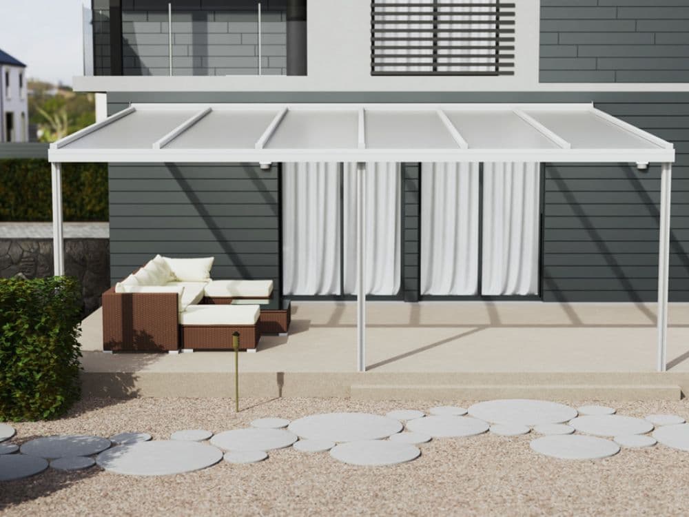 Simplicity 35 Aluminium Pergola / Veranda - 15000mm x 4000mm Rectangular - White