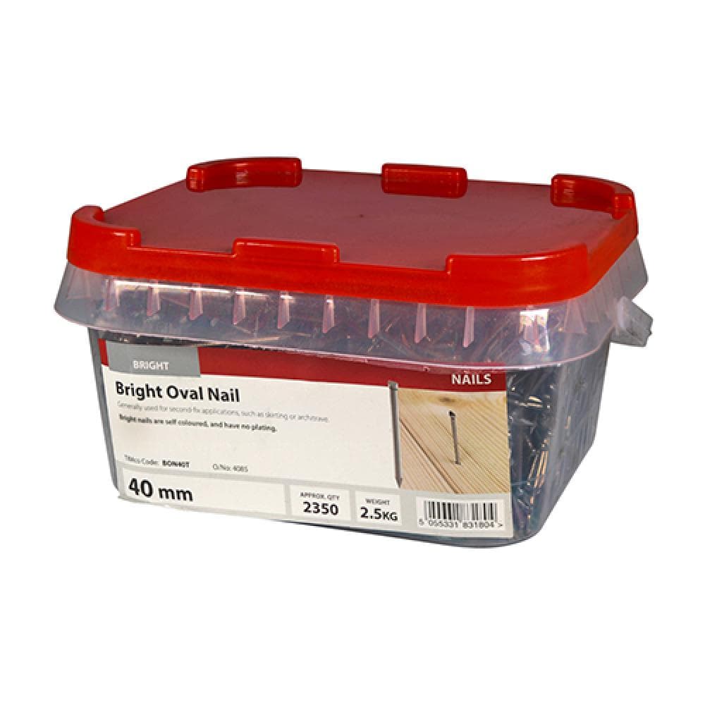 Timco BON40T Oval Nails - Bright 40Mm