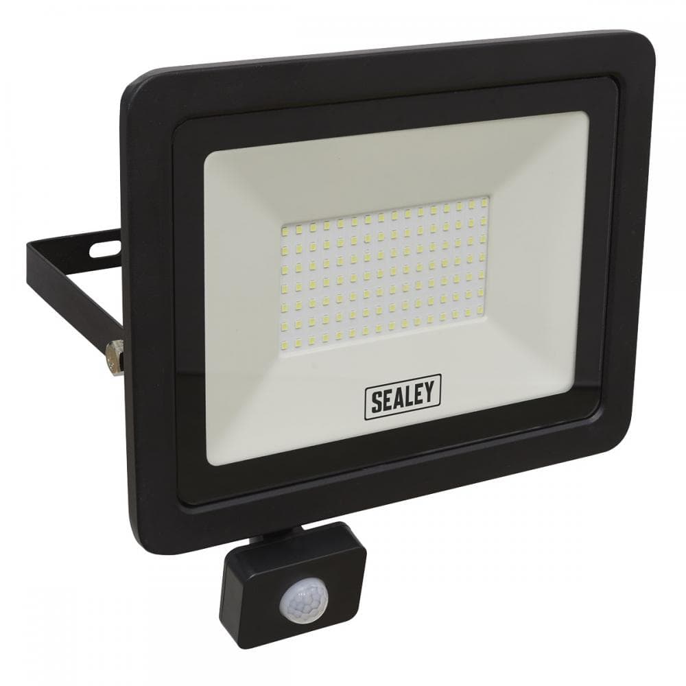 Sealey LED115PIR Extra-Slim Floodlight With Pir Sensor 100W Smd Led