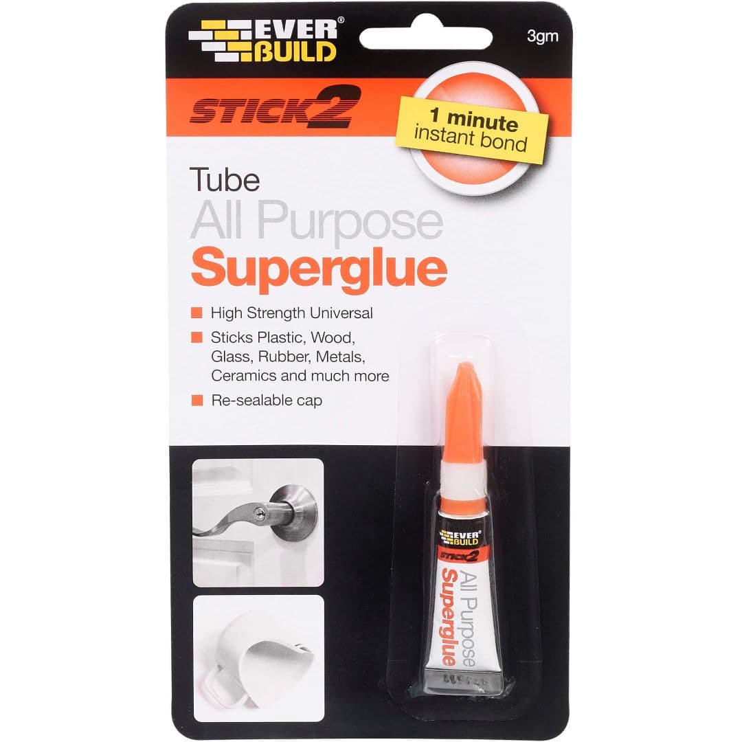 Everbuild S2 All Purp Superglue Tube 3Gm