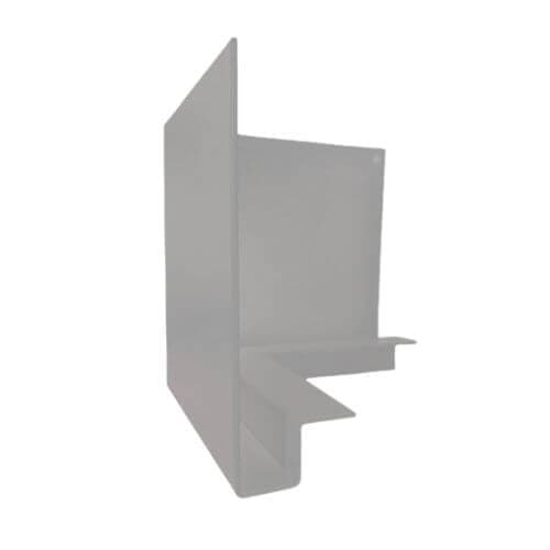 Aluminium Fascia J Profile External 90 Degree Corner - 150mm x 2mm Painted