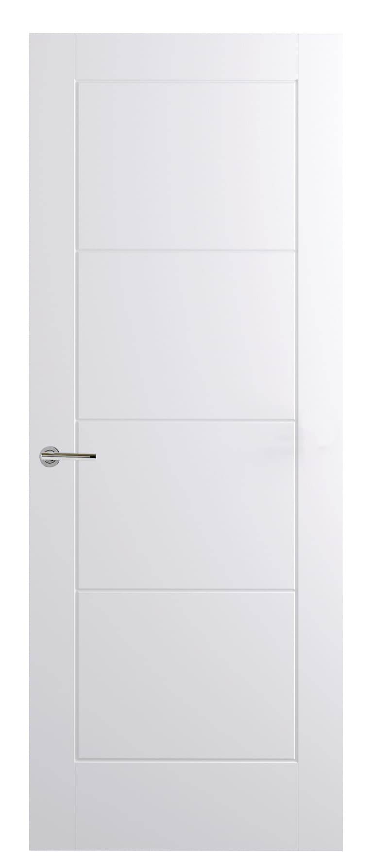 Premdor Ltd White Timber Moulded Ladder Smooth FD30 Fire Door, Size: 1981x686x44mm