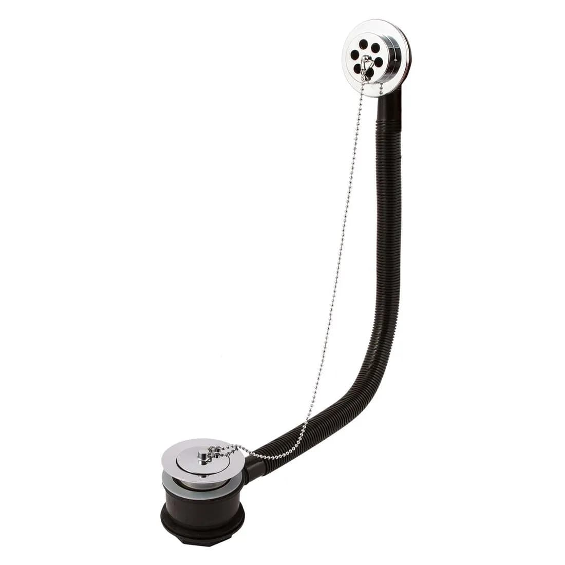 Bath Waste 1 1/2In With Plug Chrome + Overflow