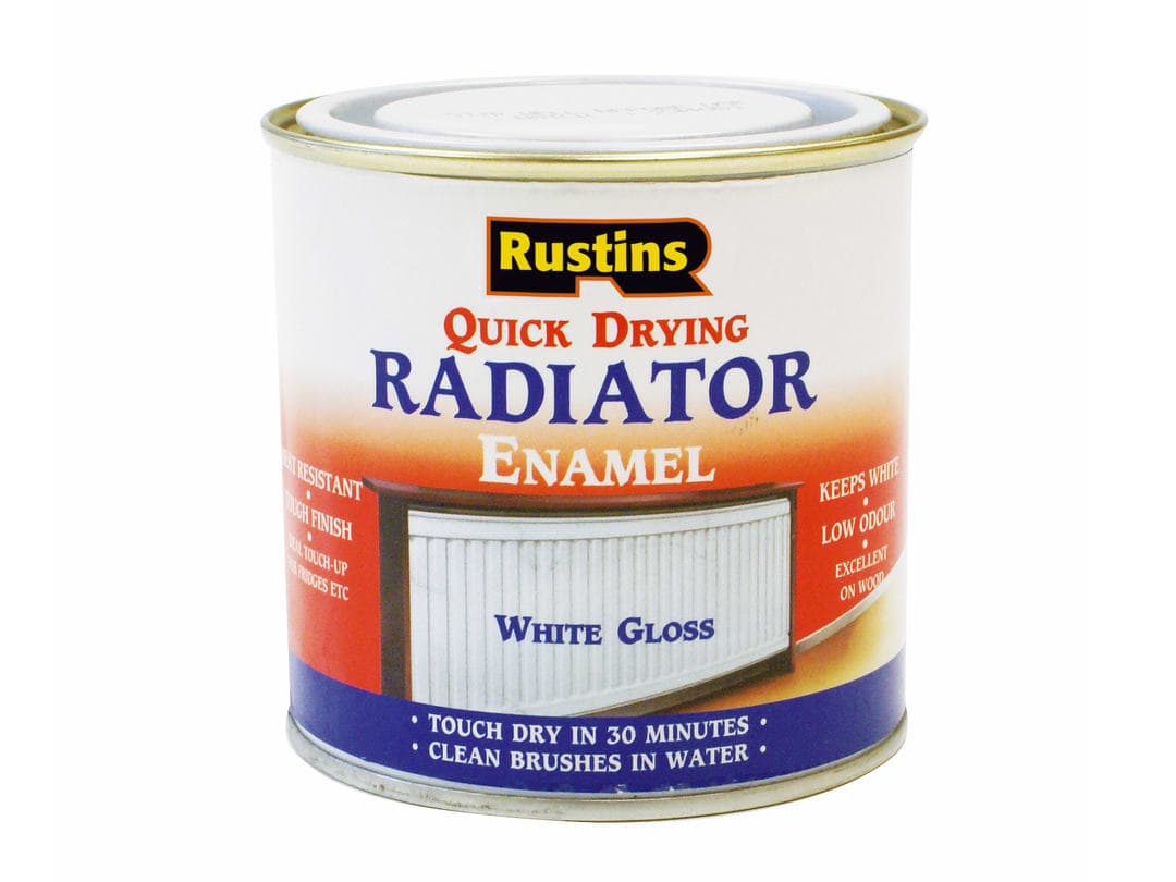 Rustins Quick Dry Radiator Enamel Gloss White 250ml RADG250