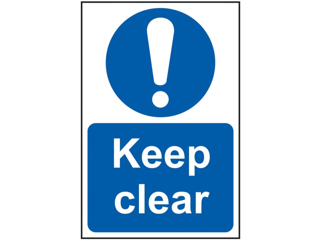 Scan Keep Clear - PVC Sign 200 x 300mm 0253