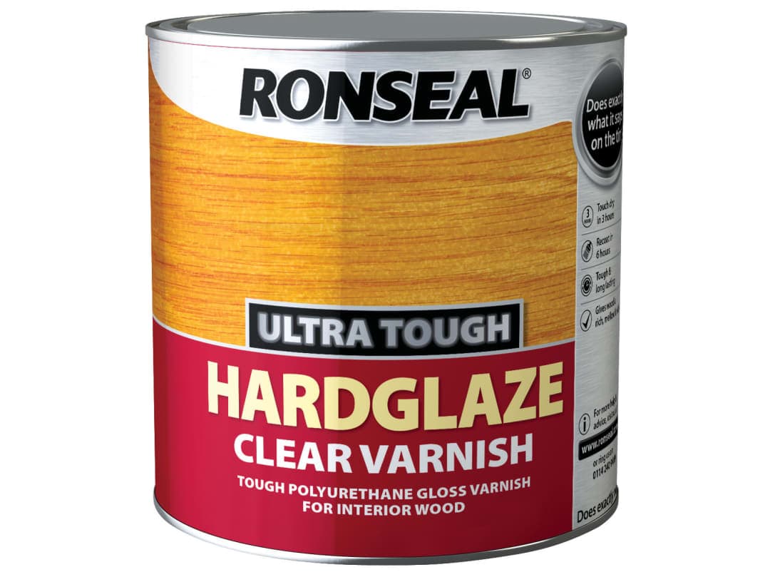 Ronseal Hardglaze Interior Clear Varnish Satin 250ml 09008