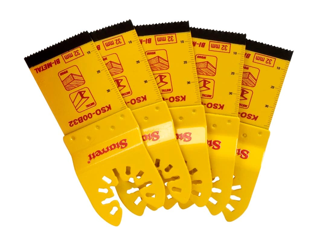 Starrett KSO-00B32-5 Plunge Bi-metal Oscillating Blade 40 x 32mm x 18 TPI Pack of 5 KSO-00B32-5