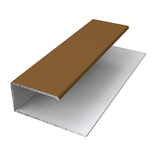 Naturale Cladding Aluminium J Edge Trim - 3mtr For Malted Oak - Pack of 2