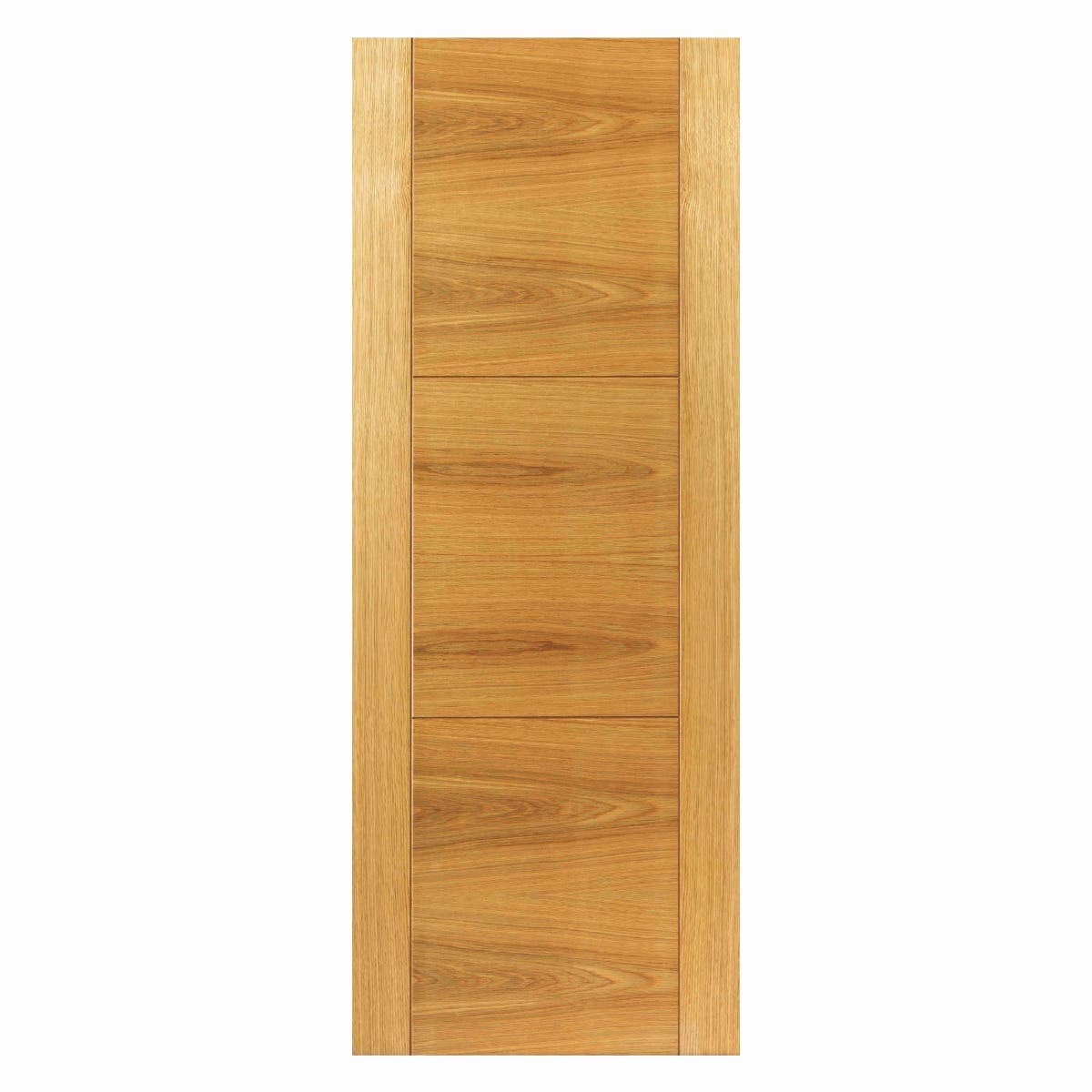 Mistral Oak Flush Contemporary Internal Door With Grooved Panel Effect - Finished - 35 x 1981 x 610mm