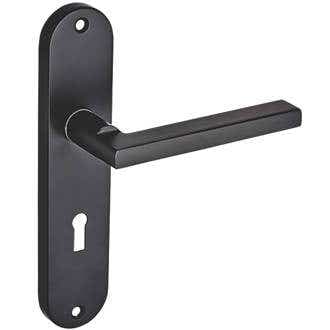 Esquire Straight Lever Lock Door Handle - Matte Black - Pair - Internal - Designer Levers