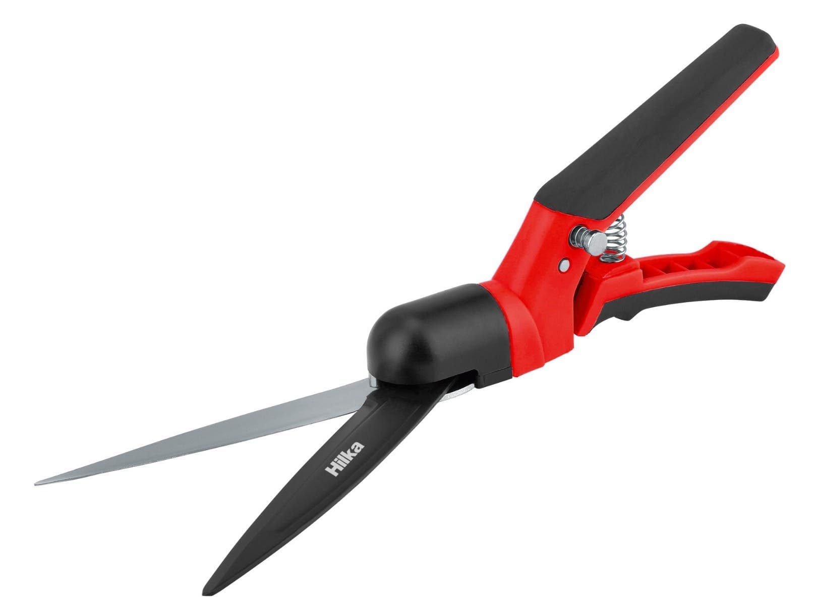 Hilka Single Handed Grass Shears - PTFE Coated Blade / Rotating Blade - Ergonomic Soft Grip Handle