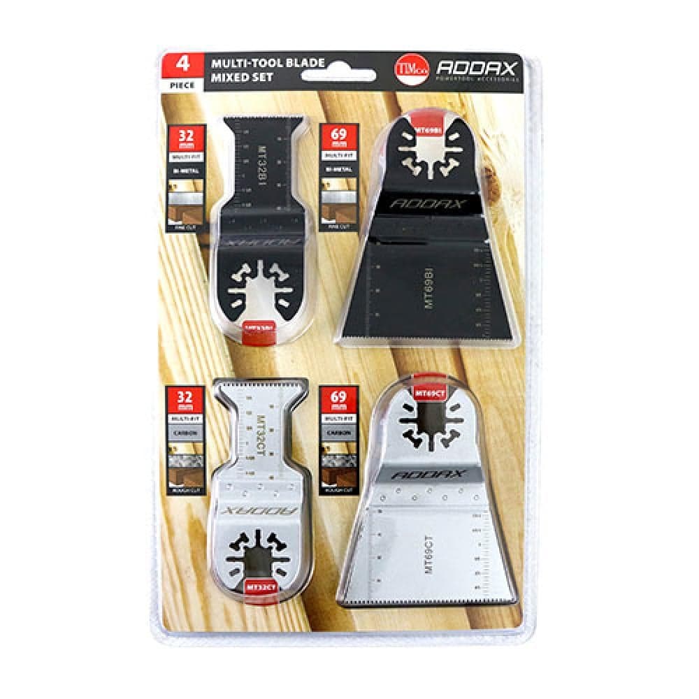 Timco MT4PSET Multi-Tool Blade Sets - 4 Piece Set Mixed Blister Pack 1